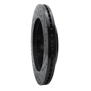 Ford F-150 Brake Rotor (1) - Front Left - R1 Concepts - Drilled & Slotted - Black - `97-`04